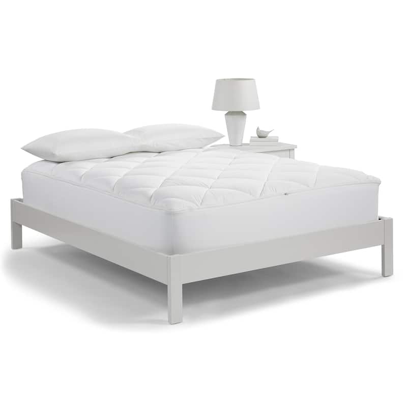 Serta Luxury Firm Comfort Mattress Pad - White - On Sale - Bed Bath ...