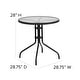 preview thumbnail 5 of 12, 28'' Round Tempered Glass Metal Table with Rattan Edging