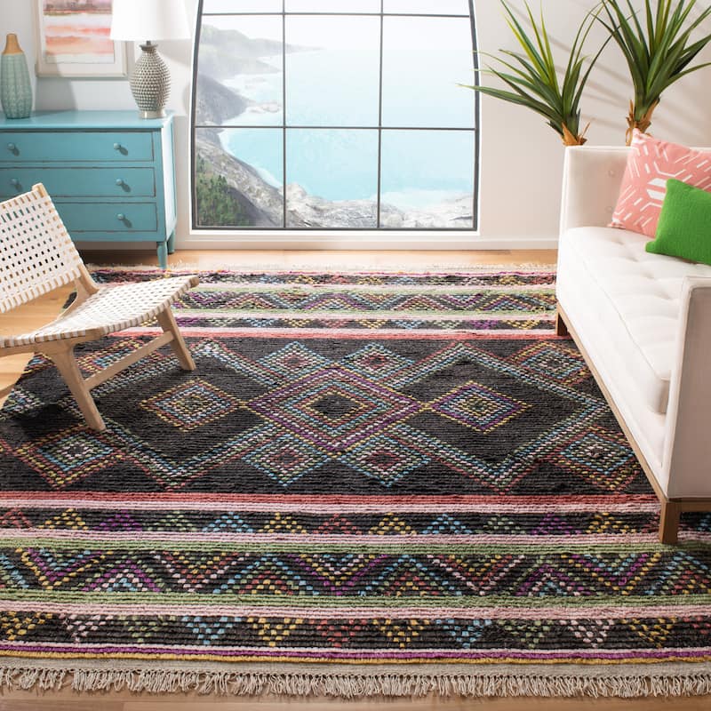 SAFAVIEH Hand-knotted Kenya Ernesa Southwestern Tribal Wool Rug - 9' x 12' - Multi