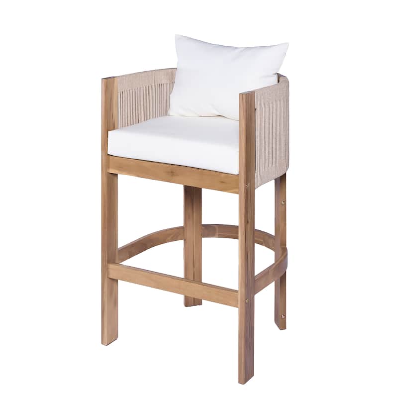Christopher Knight Home - Martinez Outdoor Acacia Wood Barstools (Set of 2)