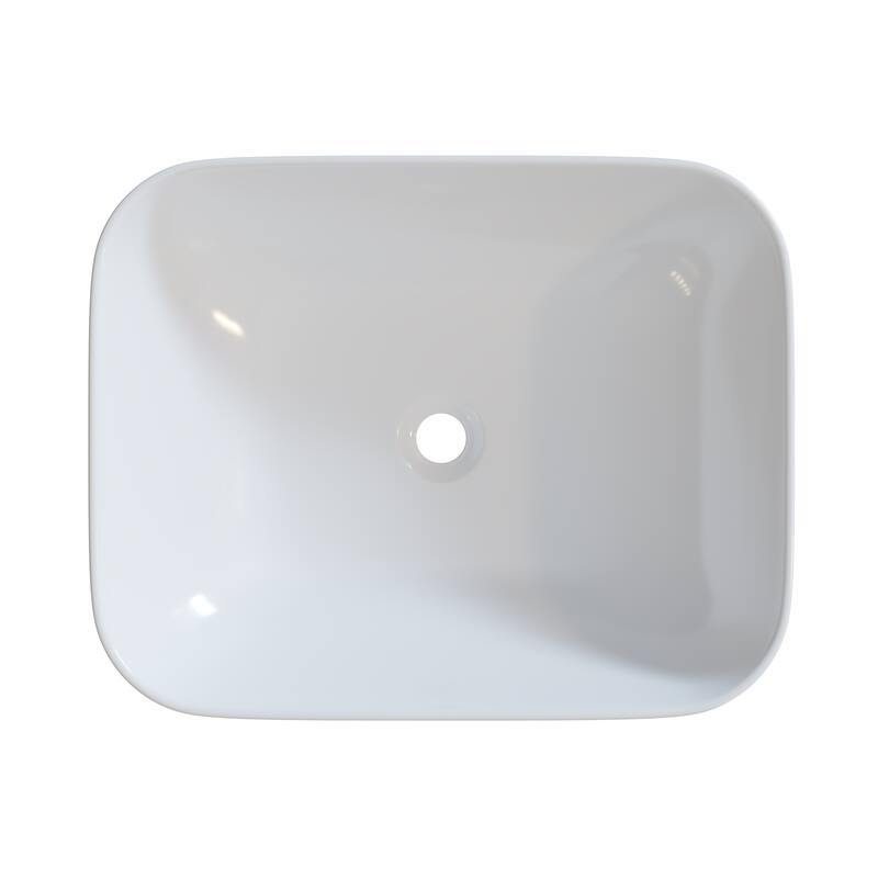Imai Bench Mount Ceramic Rectangular Vessel Bathroom Sink