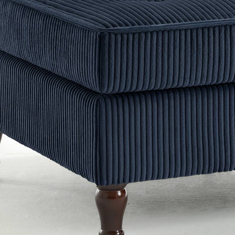 32.57" W Upholstered Corduroy Armless Accent Chair