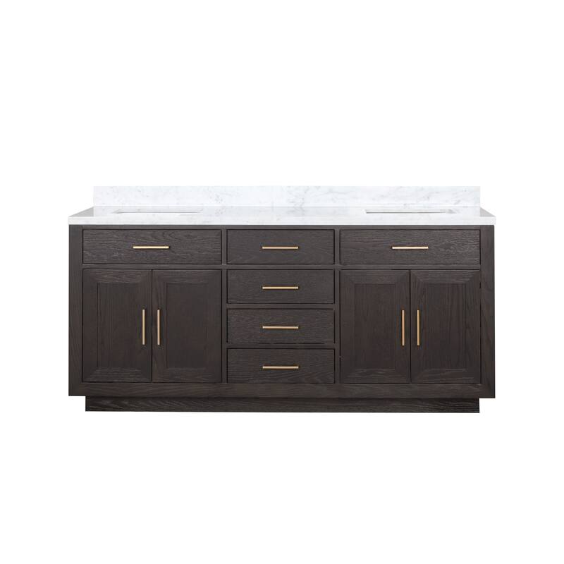 Lexora Abbey Bath Vanity and Carrara Marble Top