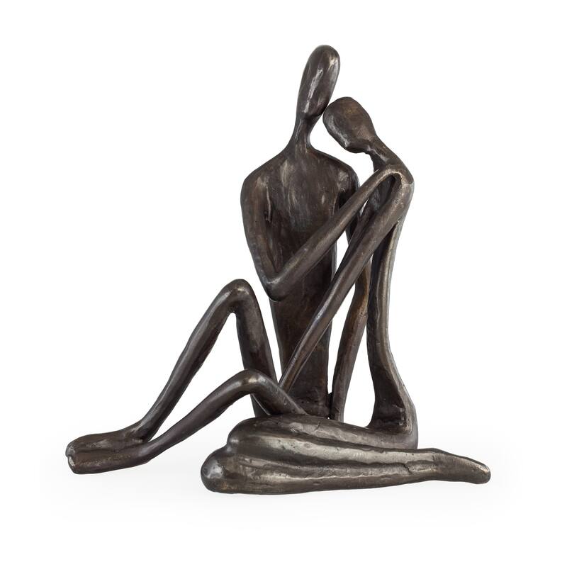 Danya B. Embracing Couple Large Cast Iron Sculpture