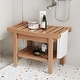 preview thumbnail 8 of 62, Acrylic Waterproof Shower Bench with Storage Shelf, Bathroom Stool & Organizer