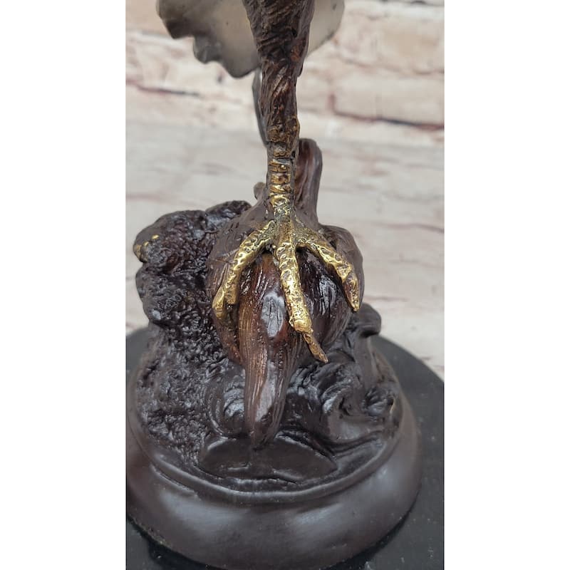 American Bald Eagle Bronze Statue Sculpture Figure By Moigniez 22 Inches X 17 Inches