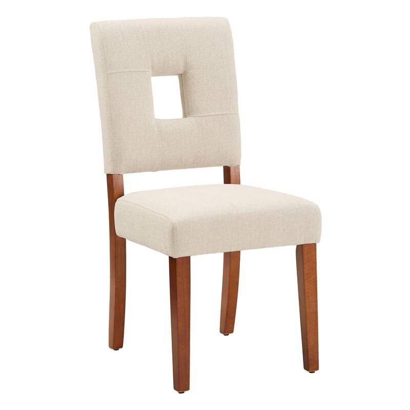 Calvados Upholstered Fabric Keyhole Dining Chairs (Set of 2) by iNSPIRE Q Classic