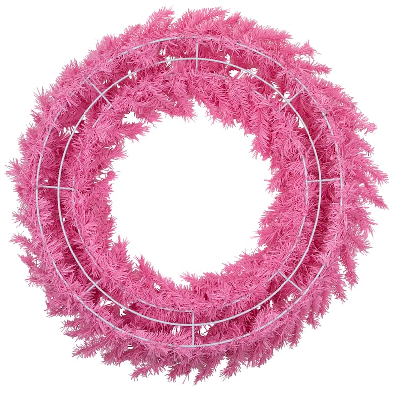36" Pink Spruce Artificial Christmas Wreath, Unlit