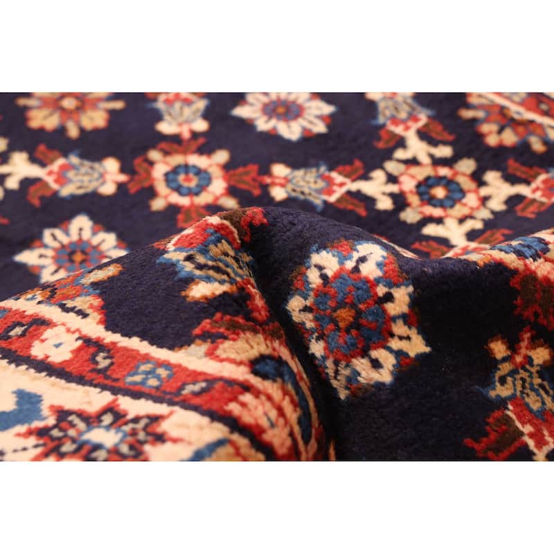 ECARPETGALLERY Hand-knotted Anadol Dark Navy Wool Rug - 2'7 x 11'0