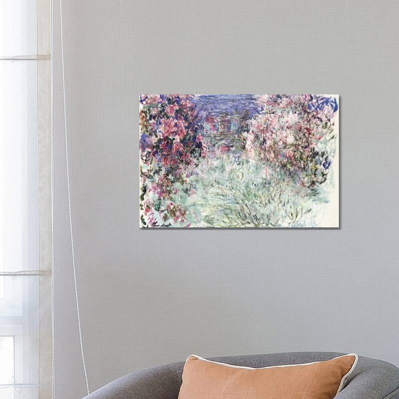iCanvas "The House among the Roses, 1925 " by Claude Monet Canvas Print - 18x26x1.5