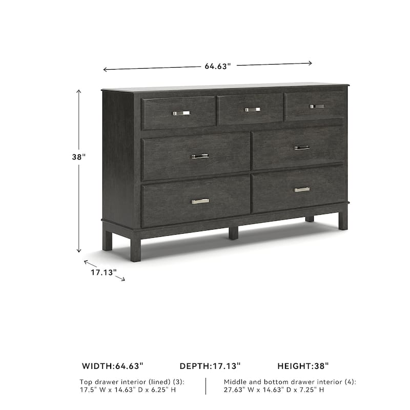Signature Design By Ashley Caitbrook Weathered Gray 7-Drawer Dresser