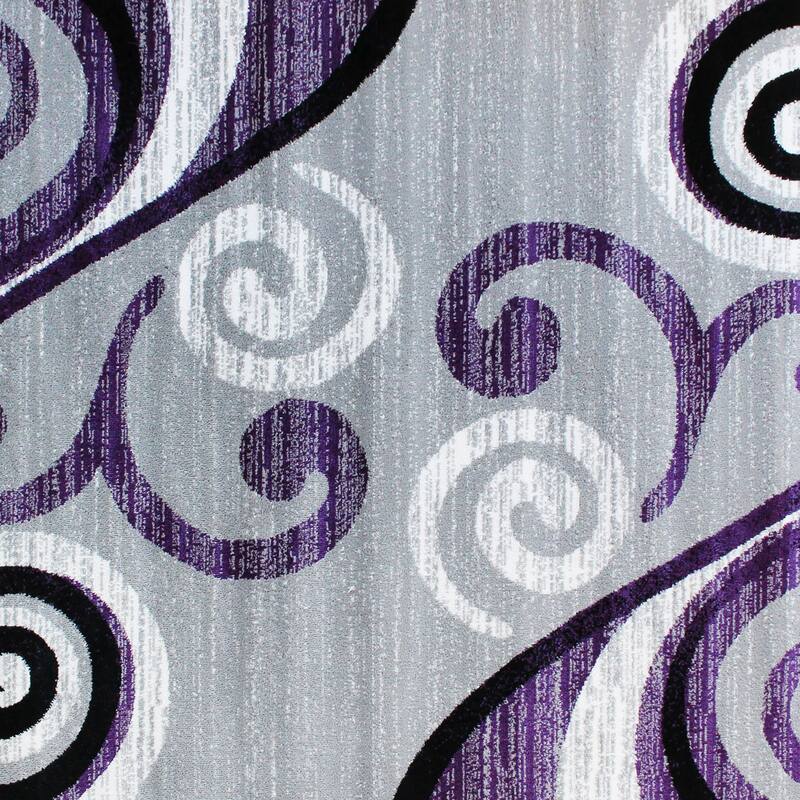 Modern Distressed Swirl Abstract Style Indoor Area Rug