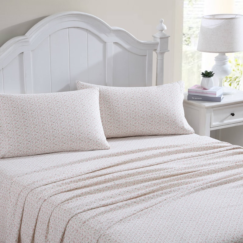Laura Ashley Printed Cotton Flannel Sheet Set