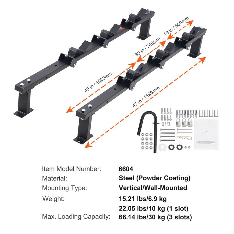 Trimmer Rack Wall-mounted or Mount on Enclosed Trailer Landscape Weed Eater, Pair - 3-inch