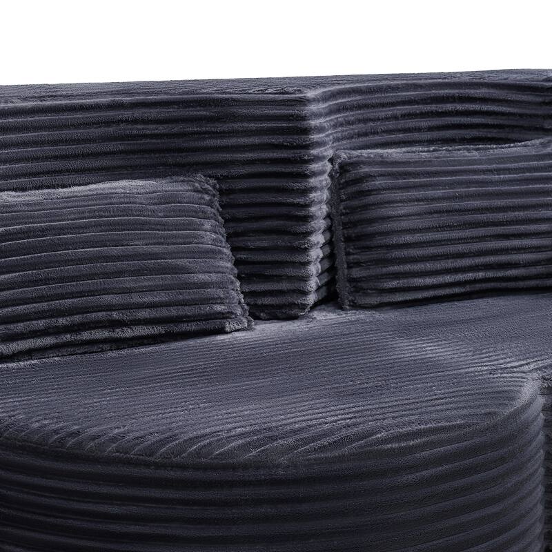 Folding Sofa Bed Convertable Fabric Couch, Floor Sleeper 2-in-1 Out Futon Lounge Upholstered Couch with Side Pockets