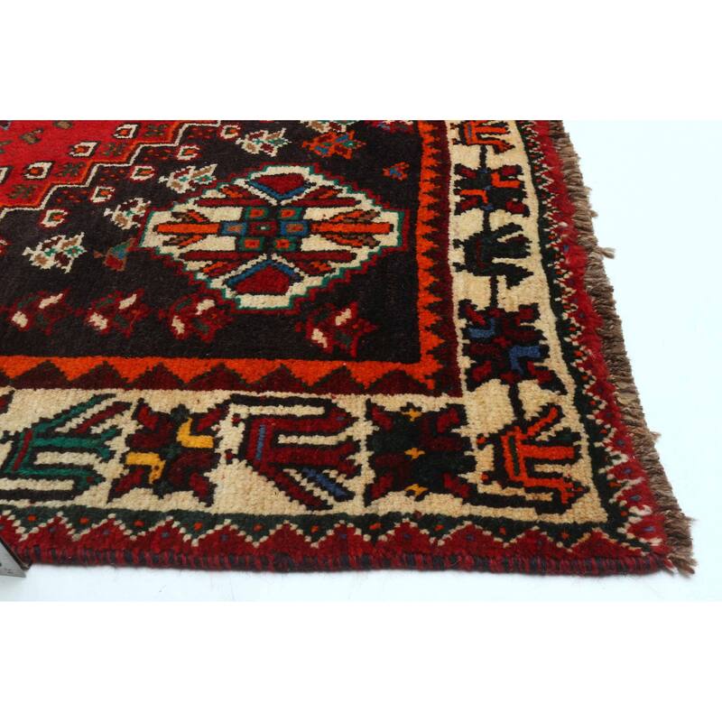ECARPETGALLERY Hand-knotted Melis Vintage Red Wool Rug - 5'3 x 8'2