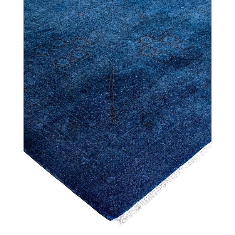 Contemporary Overdyed Wool Hand Knotted Area Rug - 10' 2" x 13' 6"