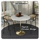 preview thumbnail 12 of 21, LeisureMod Verve 48" Round Bar Dining Table with Sintered Stone TableTop and Brushed Gold Base for Kitchen & Dining Room
