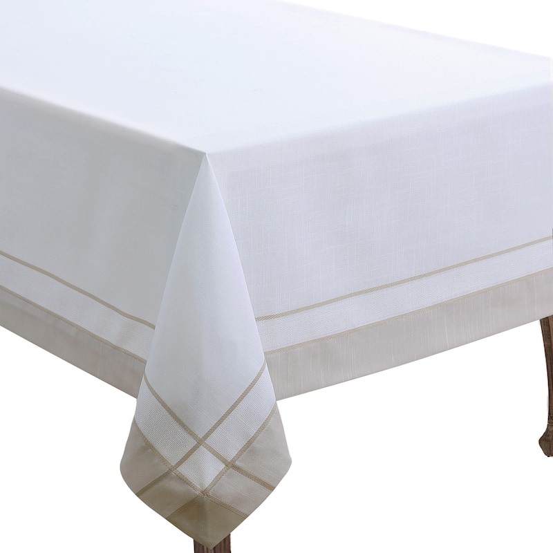 Casual Tablecloth With Banded Border Design