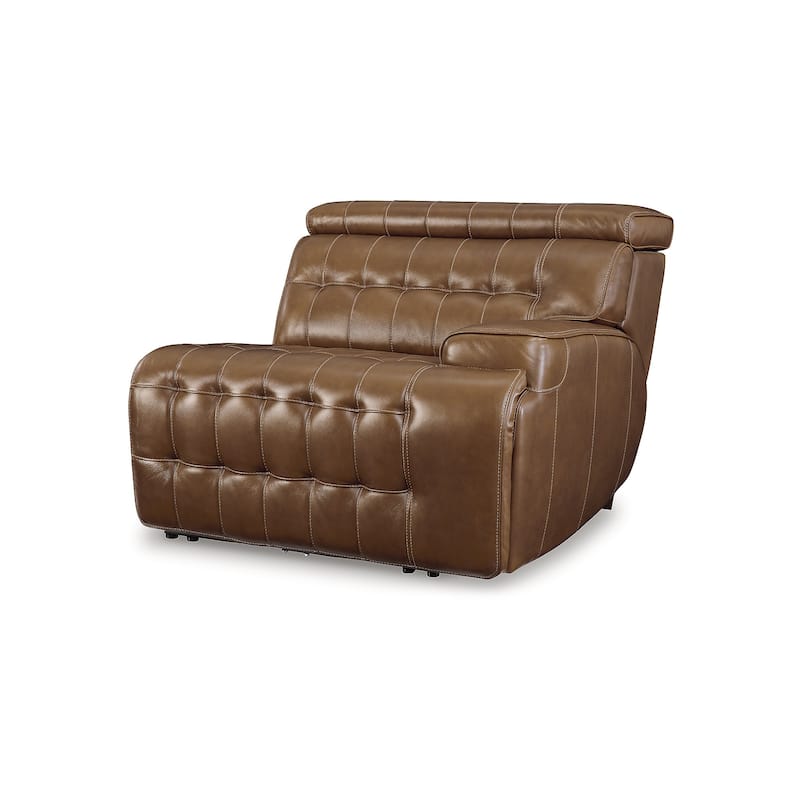 Signature Design by Ashley Temmpton Medium Brown 5-Piece Power Reclining Sectional - 110"W x 110"D x 34"H