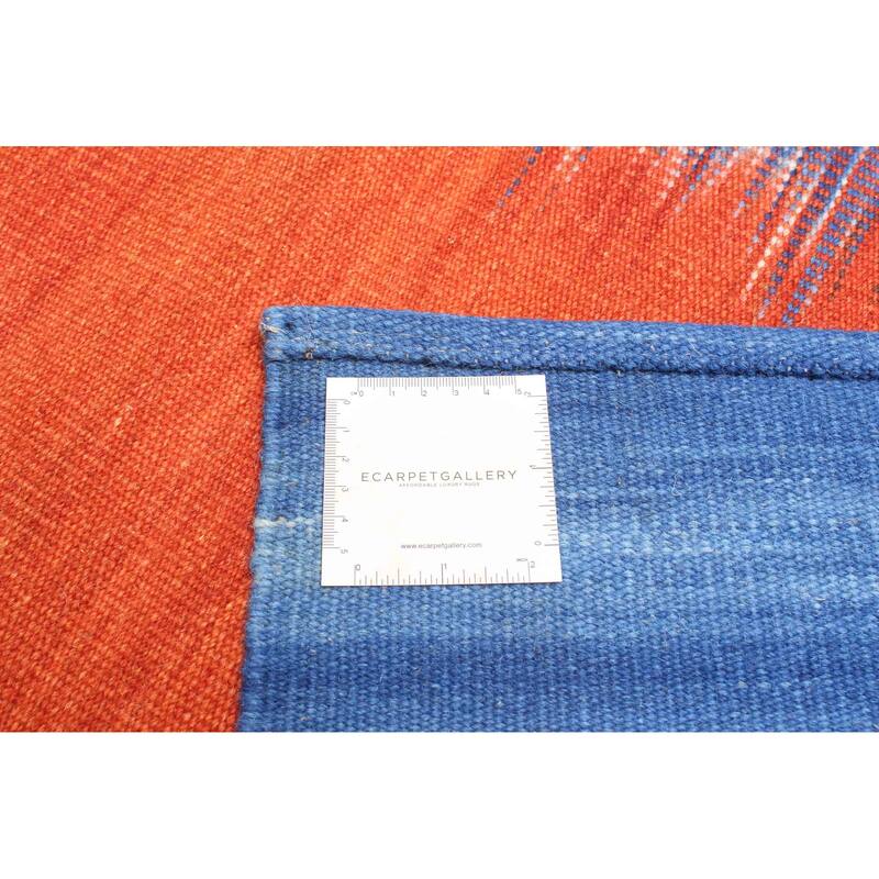 ECARPETGALLERY Flat-Weave Ankara FW Dark Blue Wool Kilim - 5'0 x 8'0