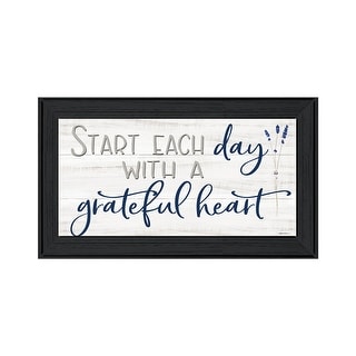 TrendyDecor4U Contemporary "Grateful Heart" Framed Print Wall Art