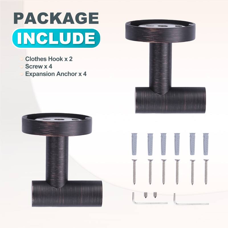 WOWOW Stainless Steel J-Hook Robe/Towel Hook 2 PCS