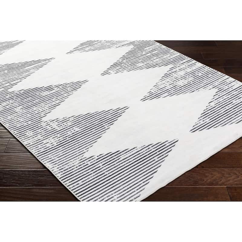 Livabliss Lavable Global Diamond Washable Area Rug