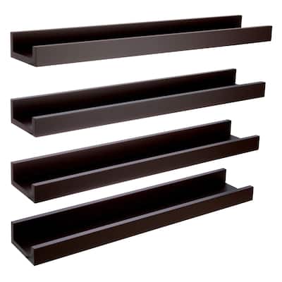 kieragrace KG Edge Frame Ledge, Set of 4 - Brown - 24"