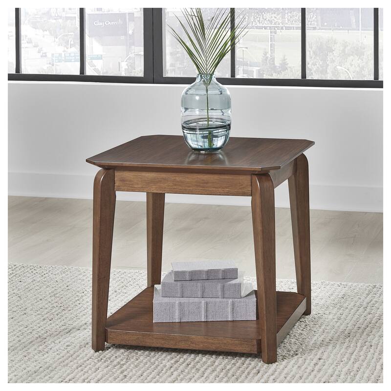 Signature Design by Ashley Trenmour Brown End Table - 25"W x 25"D x 24"H - 25"W x 25"D x 24"H - Brown - Wood/MDF