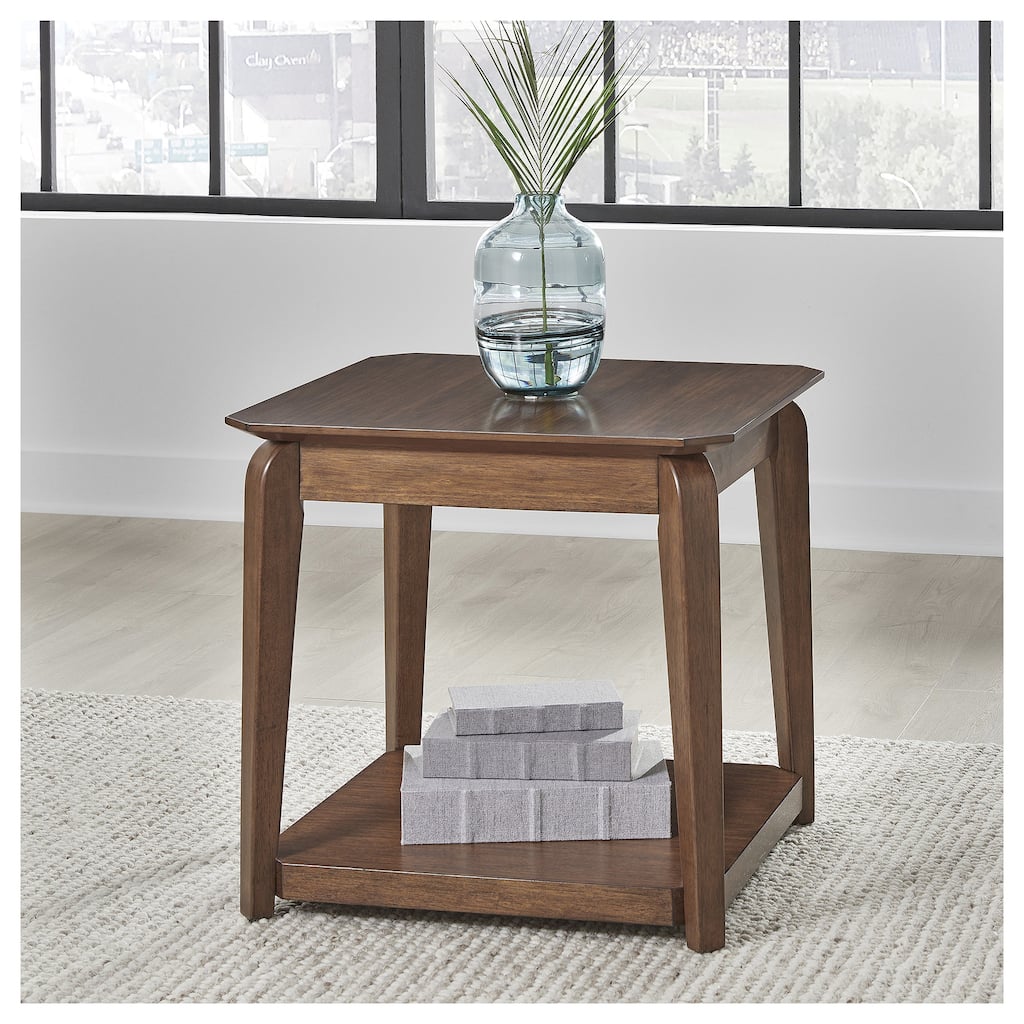 Signature Design by Ashley Trenmour Brown End Table - 25"W x 25"D x 24"H