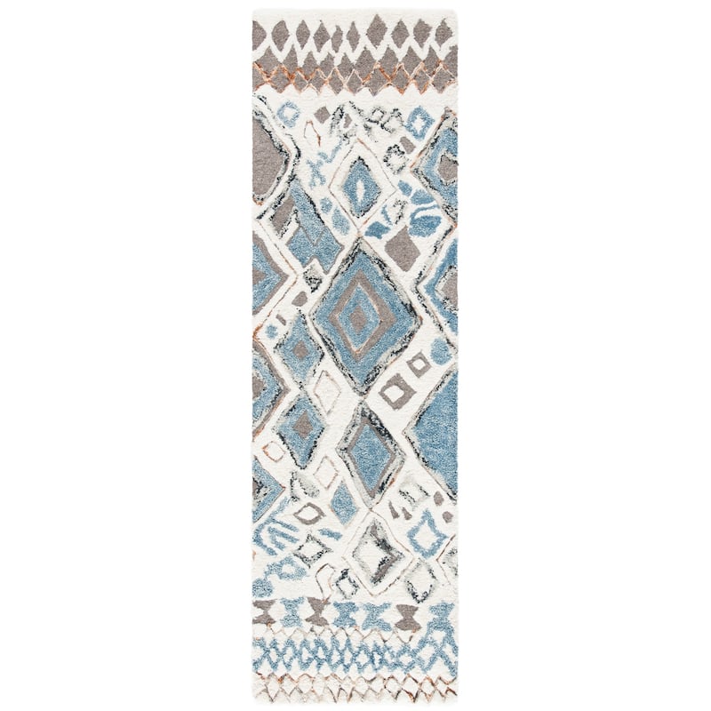 SAFAVIEH Handmade Casablanca Shag Grainne Tribal Wool Rug