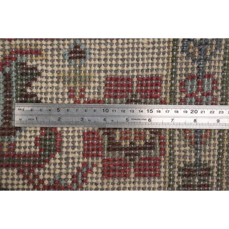 Hand Knotted Oriental 100% Wool Carpet Traditional Medallion Navy Blue & Blues Heriz (serapi) Area Rug - 9' 10'' X 8' 0''