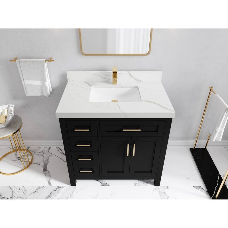 Willow Collections 36 in. W x 22 in. D Cambridge Single Sink Bathroom Vanity Center with Countertop