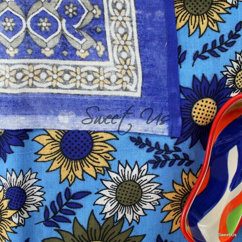 Cotton Sunflower Multi Floral Tablecloth Rectangle