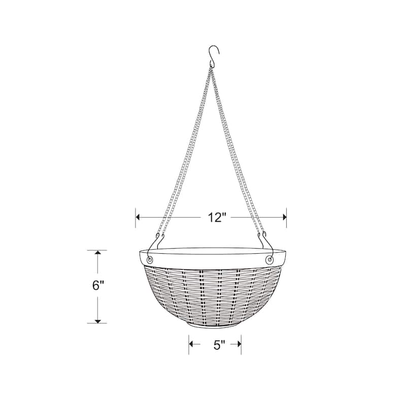 Southern Patio Jamaica Wicker Planter