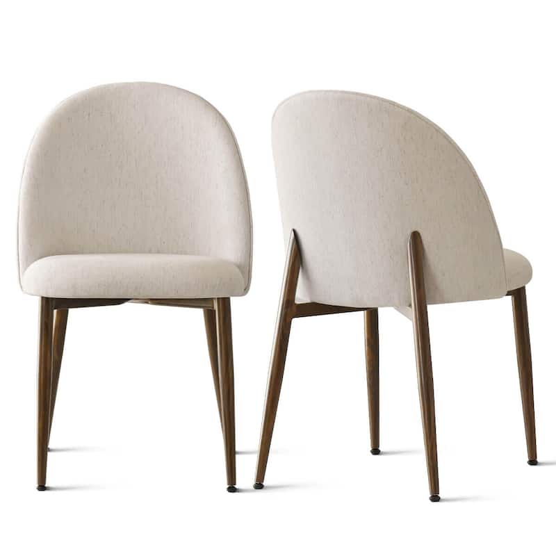 Upholstered Back Chenille Dining Chair (Set of 2)