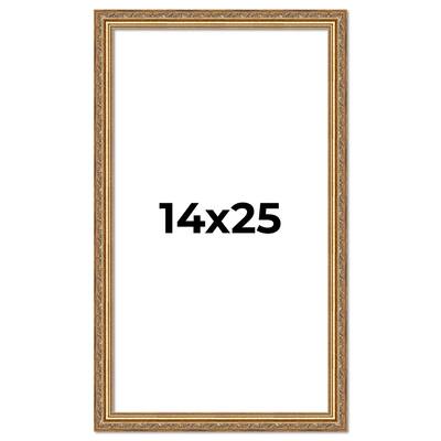 14x25 Frame Red Solid Wood Picture Frame Width 1.75 Inches | Interior Frame Depth 1 13/16 Inches