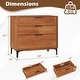preview thumbnail 3 of 8, Gymax 2PCS 3-Drawer Dresser w/ Metal Support Legs & Anti-tipping Kit