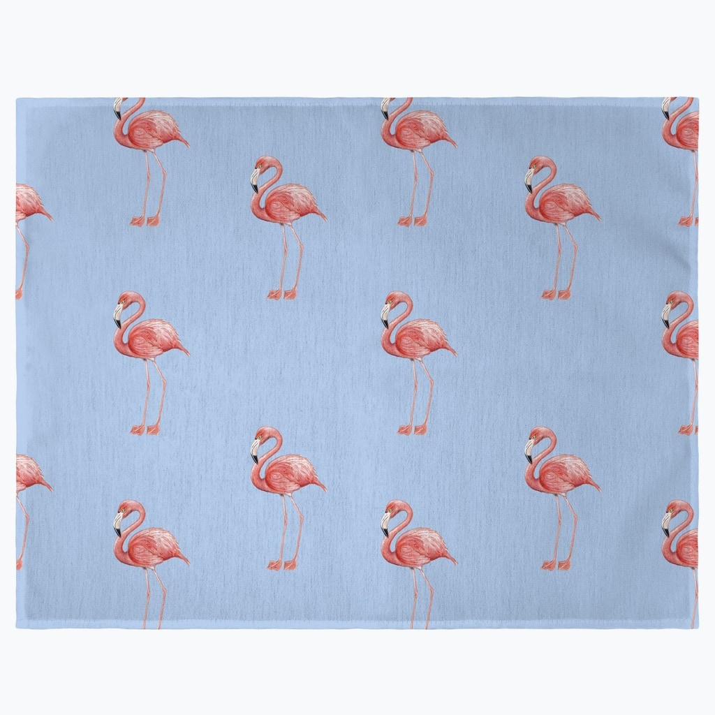 Tiled Flamingos Light Blue Place Mat Set of 4