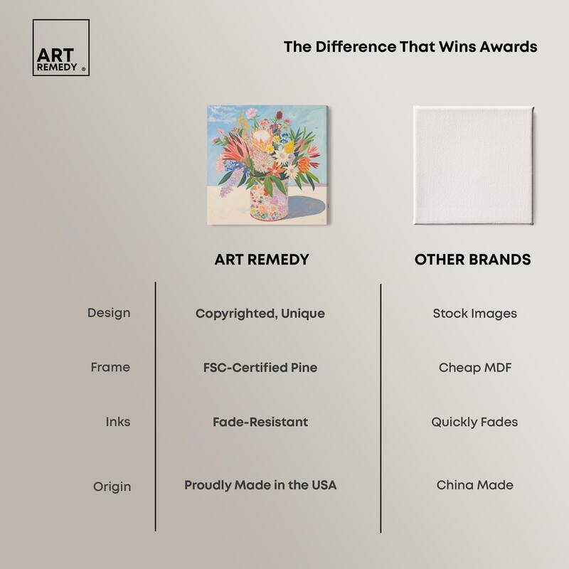 Floral Tin Canvas by Art Remedy, Gallery Wrapped