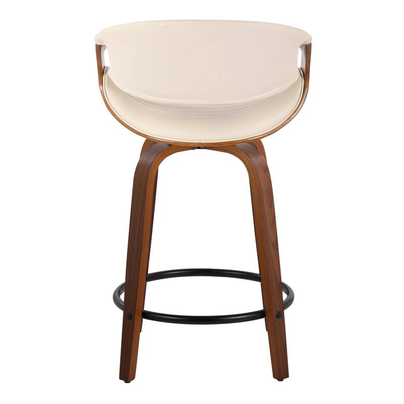 Carson Carrington Kanteborg 24" Fixed-Height Counter Stool with Round Footrest (Set of 2)