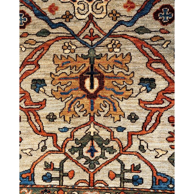 Serapi One-of-a-Kind Hand-Knotted Area Rug - Light Gray, 8' 0" x 9' 10" - 8' 0" x 9' 10"