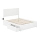 preview thumbnail 1 of 13, AFI Canyon Full Wood Platform Bed with Footboard & 2 Storage Drawers in White