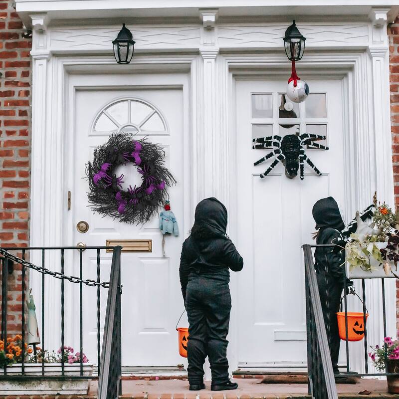 Halloween Wreath for Front Door Decor - N/A