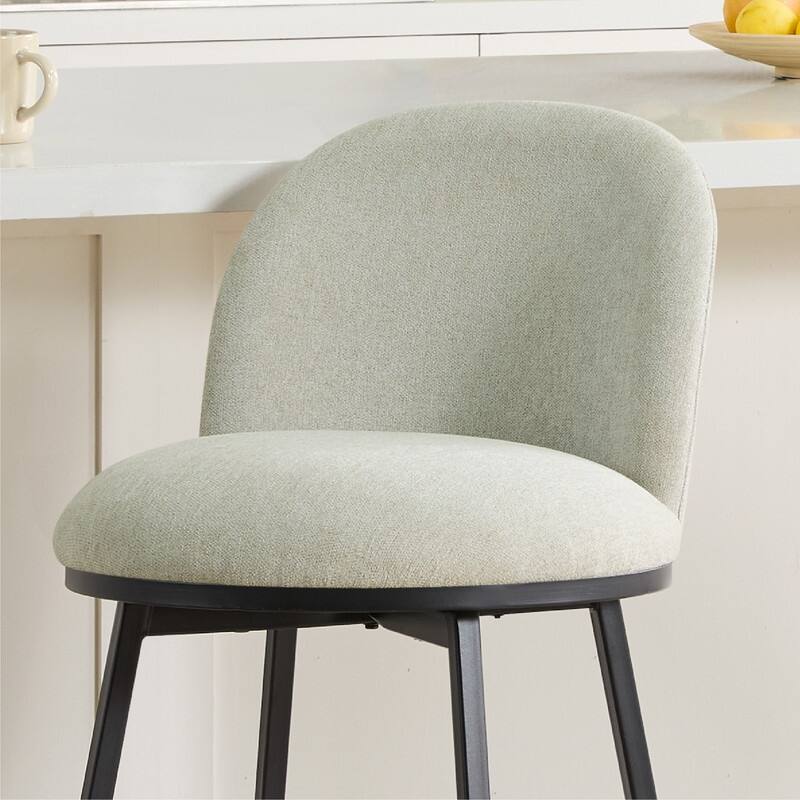 Beverly Swivel Counter Bar Stool Set 26 in Barstools with Metal Frame