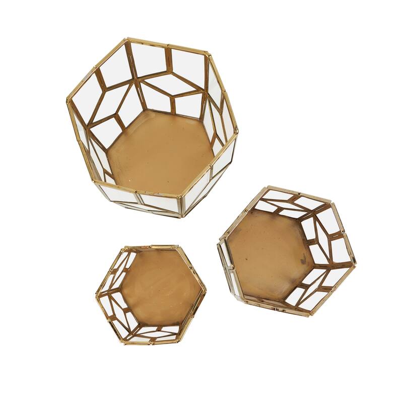 Wood Candle Lantern (Set of 3)