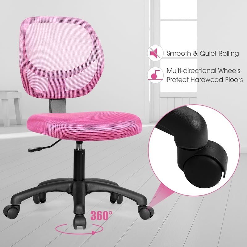 Costway Mesh Office Chair Low-Back Armless Computer Desk Chair