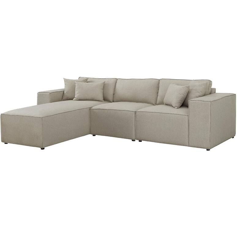 Copper Grove Doetinchem Beige Linen Sofa with Reversible Chaise - Sets - Reversible