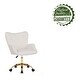 preview thumbnail 14 of 18, Porthos Home Tyra Swivel Office Chair, Teddy Fabric, Gold Chrome Legs